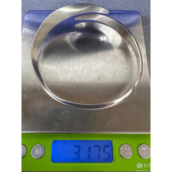 Vintage David Andersen Norway Sterling 925 S Modernist Bypass Bangle Bracelet - Picture 6 of 6